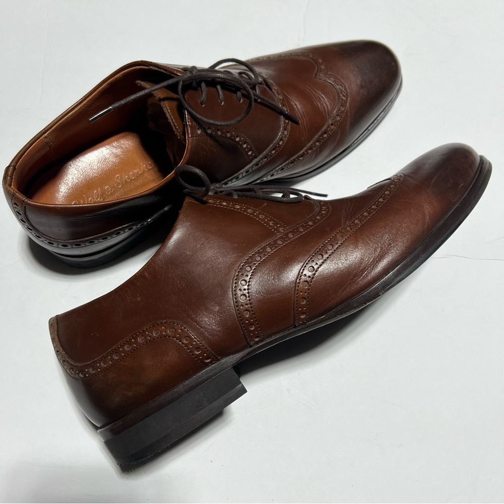 Wolf & Shepherd Mens Wingtip Oxfords Size 10.5 A Brown - Picture 5 of 8